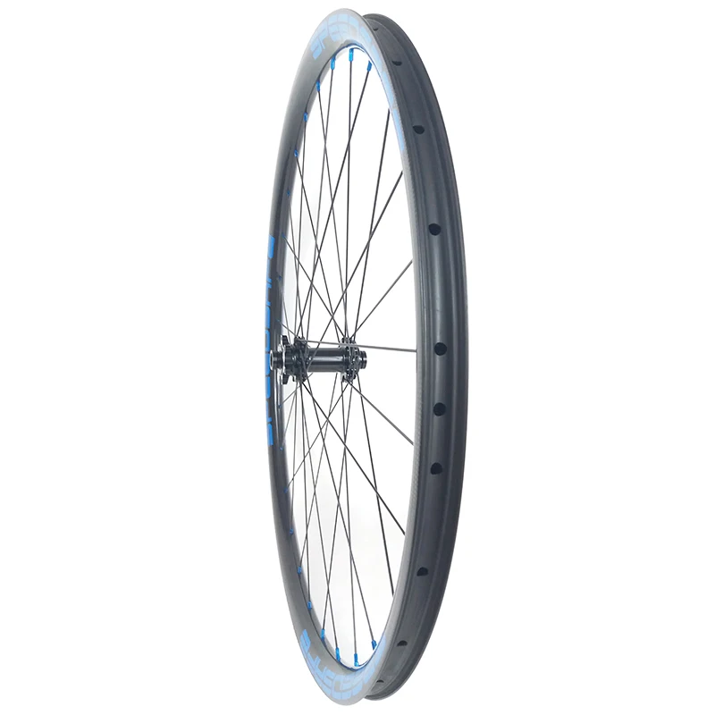 29er MTB XC Карбон 28 мм Асимметричный переднее колесо клинчер бескамерный прямой Потяните 2 керамические подшипники 24H 28H 29in UD 3K 12K матовый глянцевый 15 мм 12 мм 9 мм