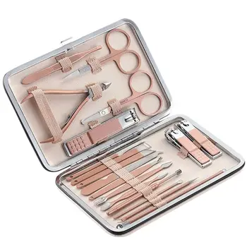 

Stainless Steel Nail Clippers Manicure Tool Pedicure Sets 18 Piece Trimmer Nippe