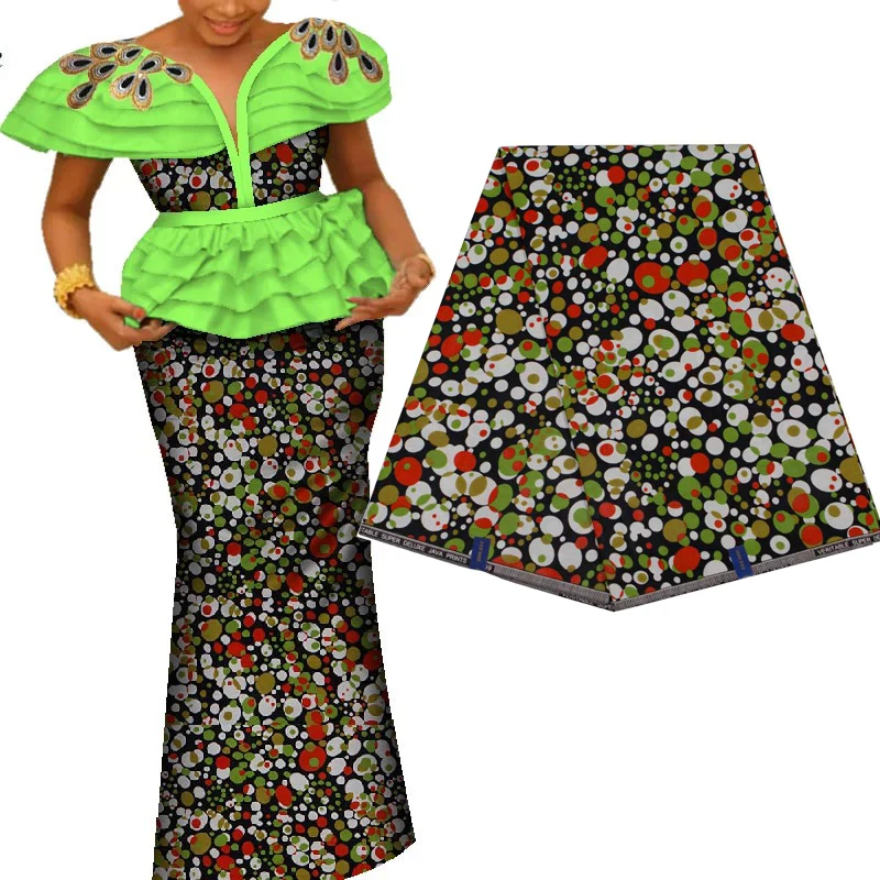 

Ankara African printed batik fabric real dutch JAVA wax 100% cotton best quality sewing material for party dress 6yards tissu