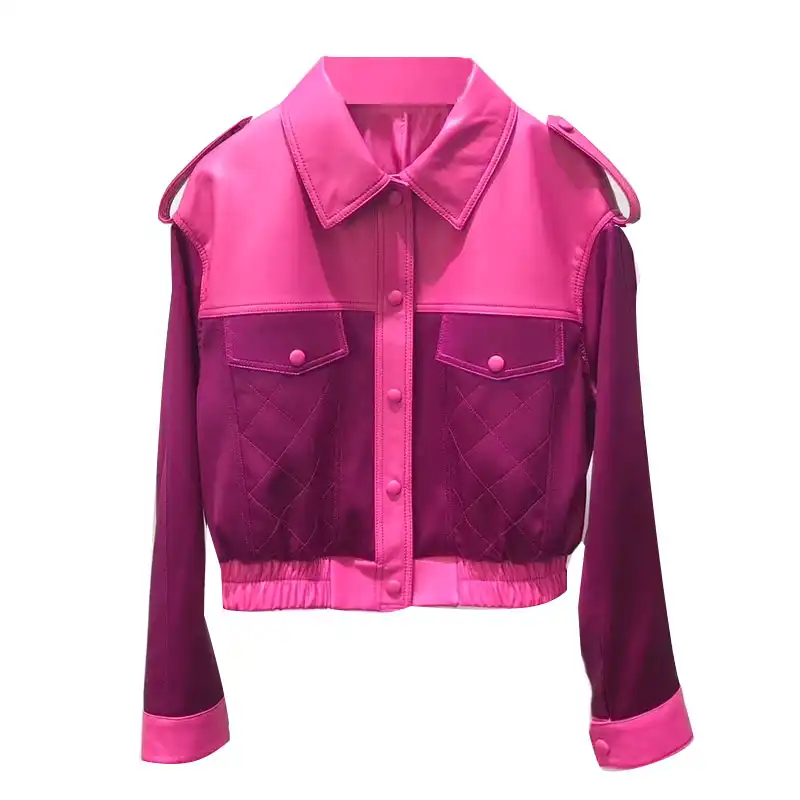 jaqueta de couro de carneiro feminina