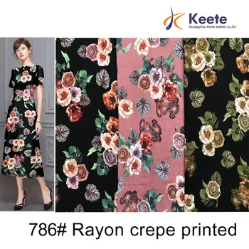 

786-792# Printed fabrics high-grade printed artificial rayon fabric clothing wholesale spot