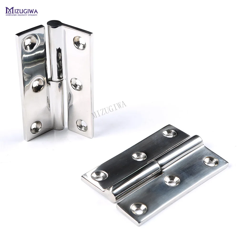 

2 pcs Door Hatch Cabin Strap Hinge Stainless Steel Heavy Duty Boat Hatch Door Cabin Marine Hinges Hardware Cabinet Door Lift-Off