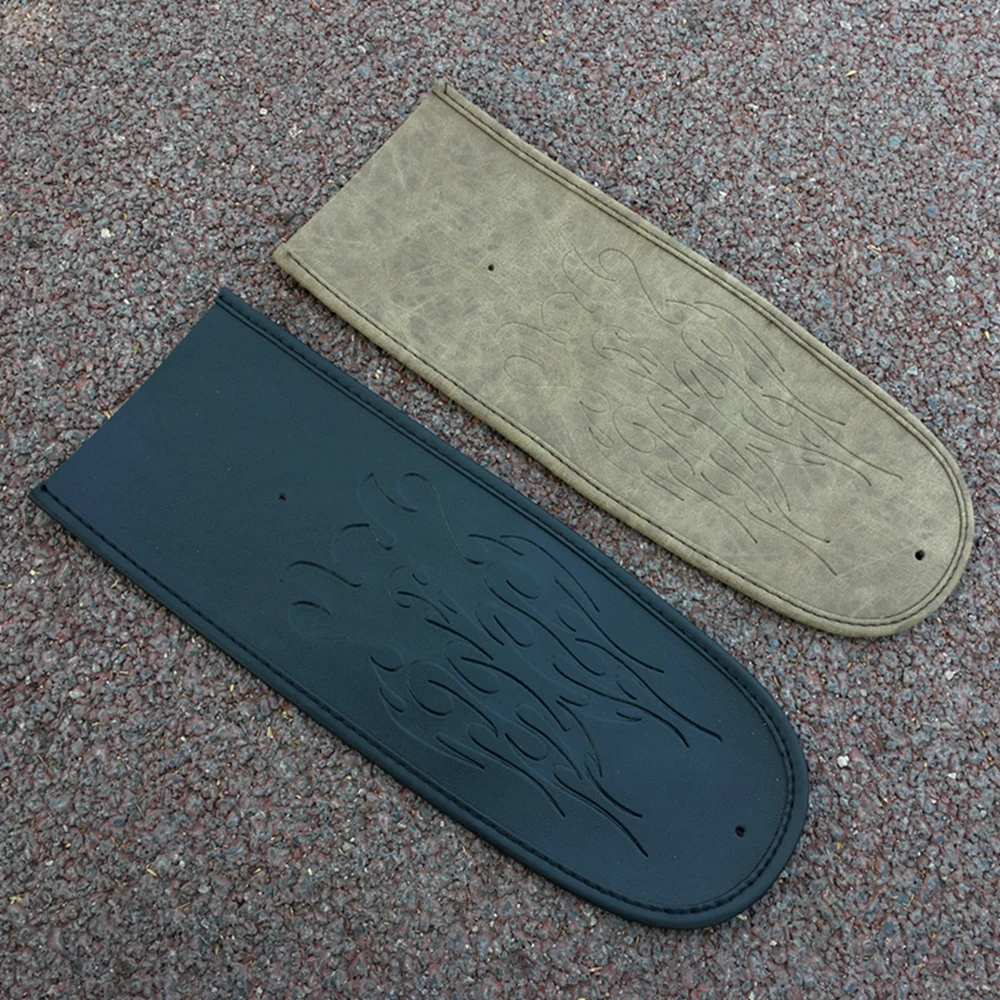 Motorcycle Black Brown PU Leather Rear Fender Bib Cover Pad Trim For Harley Dyna Wide Glide Fat Bob 2006-2017 | Автомобили и