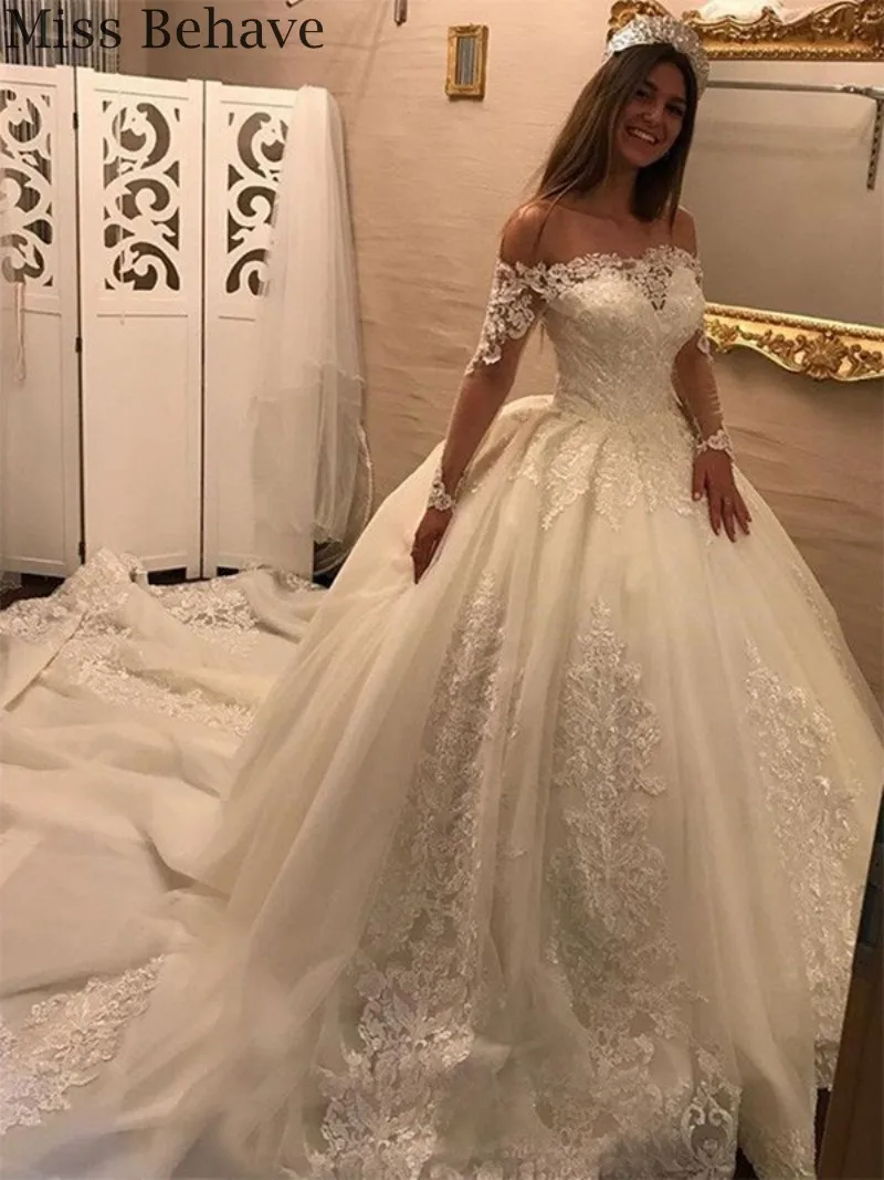 Бальное платье DD JYOY свадебное 2019 с длинным шлейфом Элегантное рукавом на молнии