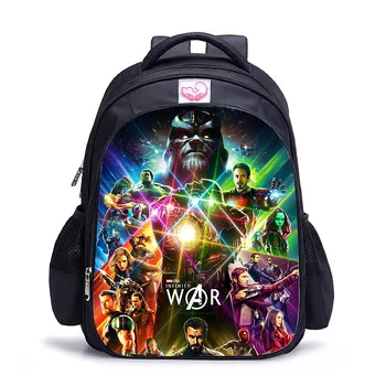

16 Inch Super Hero Backpack Iron man Thor Hulk Printing Cartoon Children School Bags Boys Teenage Mochila