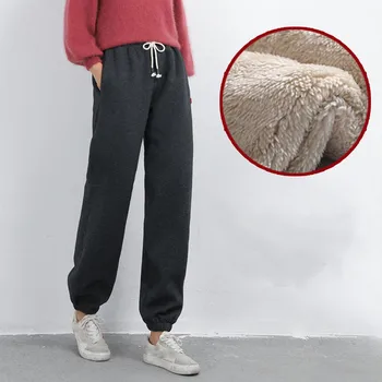 

Women Pants 2019 New Soft Waxy Comfortable High-Waist Cashmere Pants Female Pure Color Wide Leg Pants Casual Dropshipping ##5
