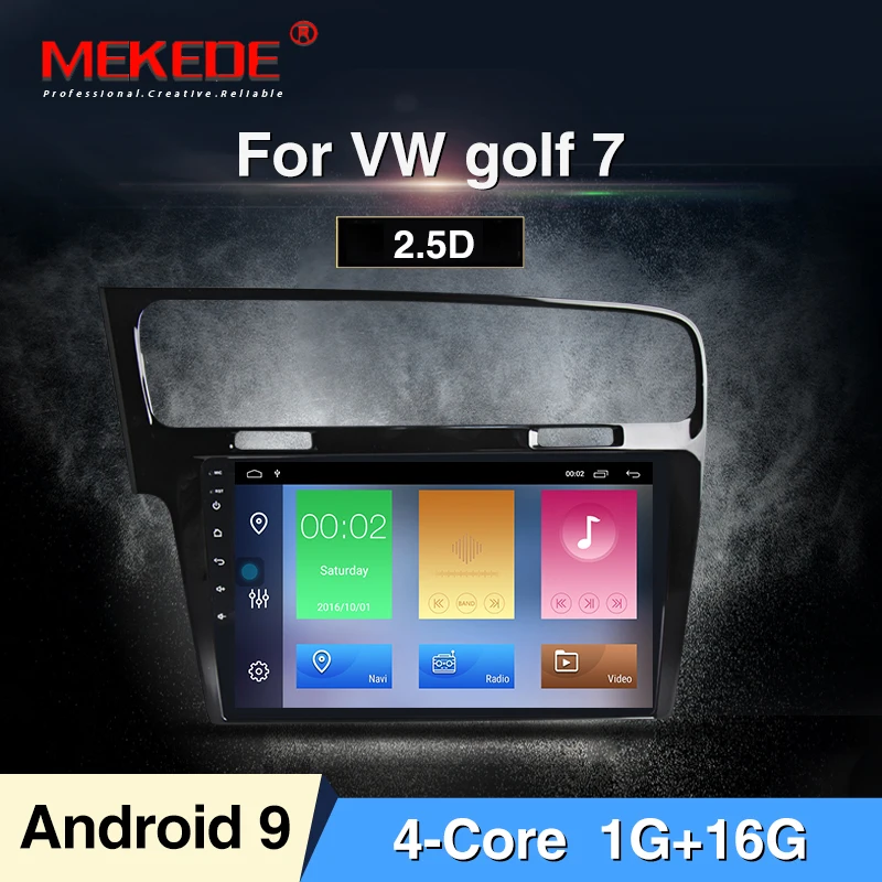 MEKEDE Android 9,0 4+ 64G Автомобильный Радио gps Navi Стерео мультимедийный плеер для Фольксваген Гольф 7 2013 wifi