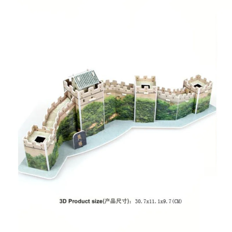 Всемирно известная история здание 3D головоломки архитектурные Китай Великая стена модель образования игрушки для детей Подарки