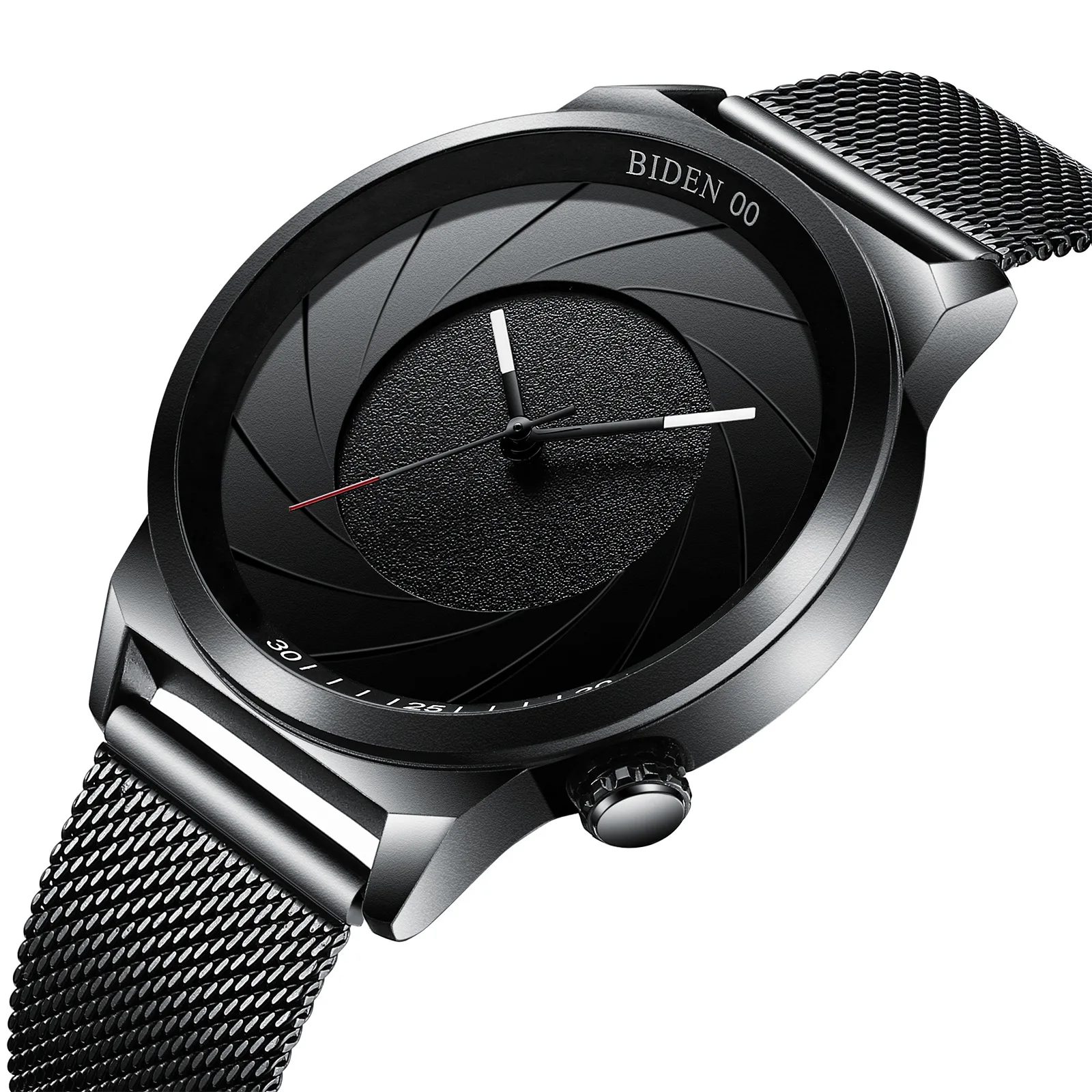 

Simple Design Men Mesh Belt Quartz Watch Calendar Waterproof MEN'S Watch Support