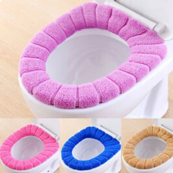 

Practical Household O-Type Plush Winter Warm Comfortable Cotton Fuzzy Soft Toilet Seat Couvercle WC Toilette Warmer Cover