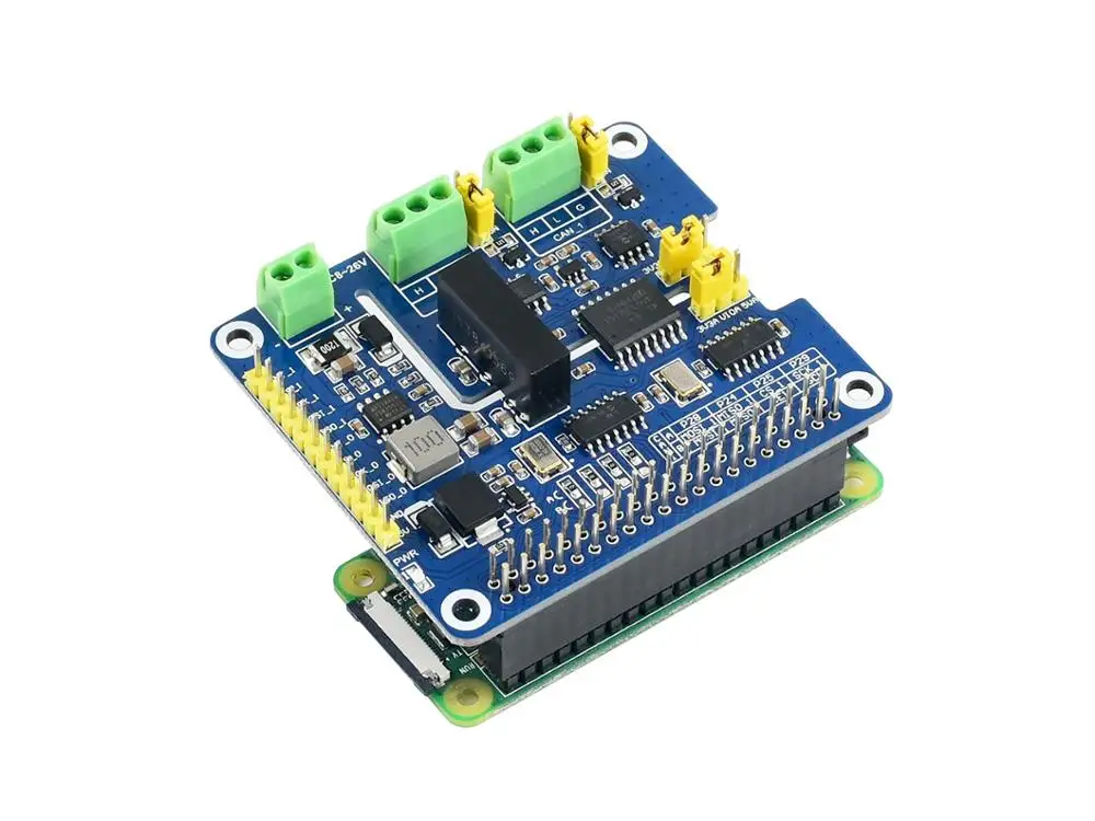 Waveshare 2-изолированный канал может FD расширения шапка для Raspberry Pi студийной съемки с изображением бортовой схемы защиты