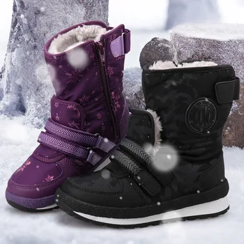 

UOVO 2020 New Kids Fashion Boots Side- zip Closure Kids Shoes Warm and Comfortable Boys & Girls Boots for eur size 30#-38#