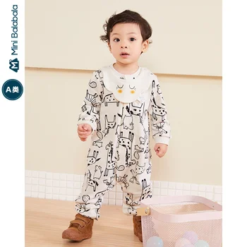 

Minibala Baby romper newborn one-piece pajamas romper 2020 new cotton thin section to keep warm