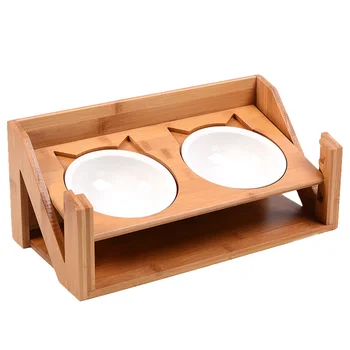 

1 Set of Pet Feeder Food Feeding Bowl Bowl Holder For Storage Cat Pet