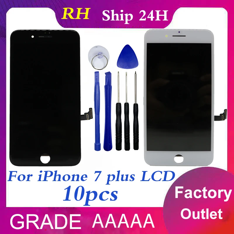 AAA++ lcd Display100% 3D сенсорный экран для iPhone 7 Plus сменный экран с дигитайзером в сборе для iPhone Инструменты для ремонта подарок