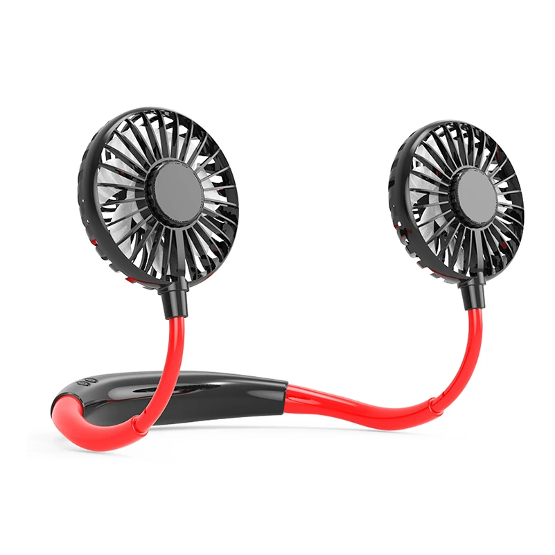 

Mini USB Portable Fan Neck Neckband With Rechargeable Battery Small Desk Fans handheld Air Cooler Conditioner For Room Sport