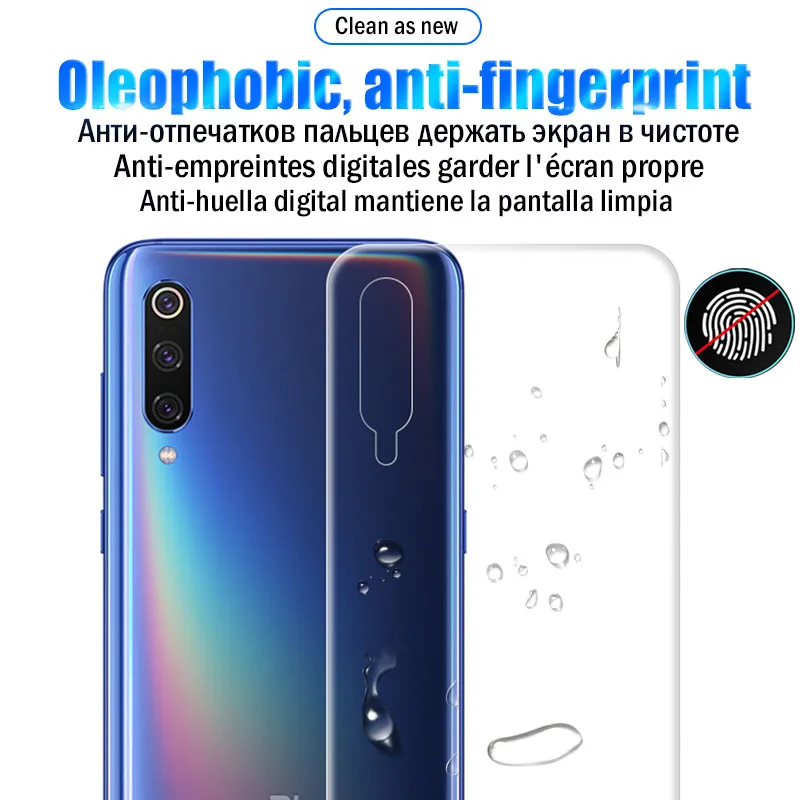 35D полное покрытие Задняя Гидрогелевая пленка для Xiaomi mi 9t A3 CC9E 9 SE 8 Lite Защитная пленка для Xiao mi Red mi K20 Note 7 8 Pro