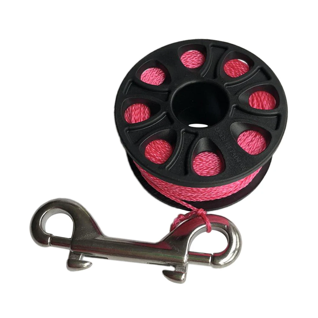  Diving Line Cutter Knife with Sheath & Dive Finger Spool Reel Clip Finger Spool Reel Cord Double Ended Hook Clip