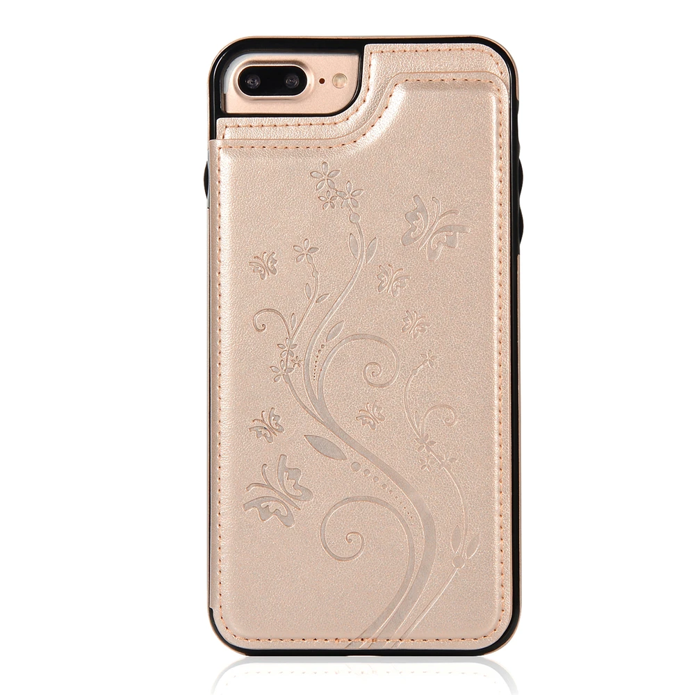 Тиснение чехол для iPhone 7 8 6 6s Plus X Xs Xr Xs Max 5 5S SE 5SE искусственная кожа задняя крышка откидная подставка, гнездо для карточек кошелек Чехол