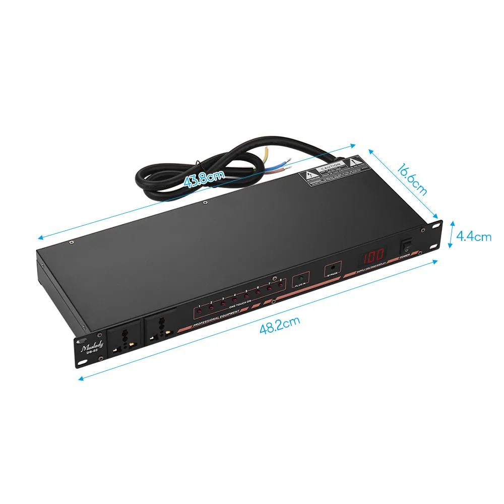 Muslady DB-02 10-полка с креплением на вентиляционную решетку крепление регулятор последовательности питания кондиционер стабилизатор напряжения с светодиодный дисплеем