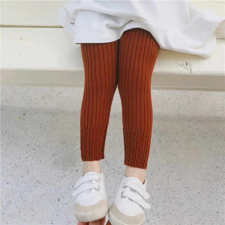 

Special Offer 19 Autumn CHILDREN'S Leggings Trousers Woven Decorative Pattern Thick ruan nuo Yarn Leggings