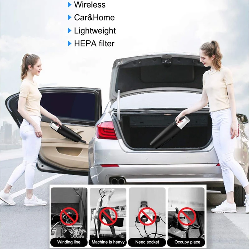 XMX-ручной пылесос беспроводной, 7 кПа перезаряжаемый ручной Vac беспроводной автомобильный пылесос легкий портативный пылесос влажный сухой