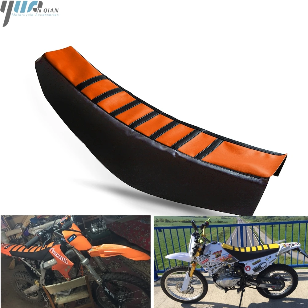 Universal Gripper Soft Motorcycle Seat Cover Rib Skin Rubber Dirt Bike Enduro For Suzuki V-Strom 650 1000 ABS TU250X DR200SE KTM