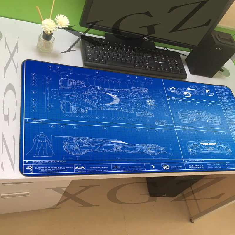 Большой игровой коврик для мыши XGZ по индивидуальному заказу черный