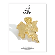 

S'STEEL Irregular Ring 925 Sterling Silver Korean Designer Minimalist Trendy Open Ring For Women Joyas De Plata 925 Fine Jewelry