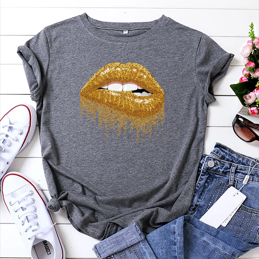 JFUNCY 100% Cotton Summer Women T Shirt O-neck Short Sleeve Tees Tops Plus Size S-5xl Casual Female T-shirts