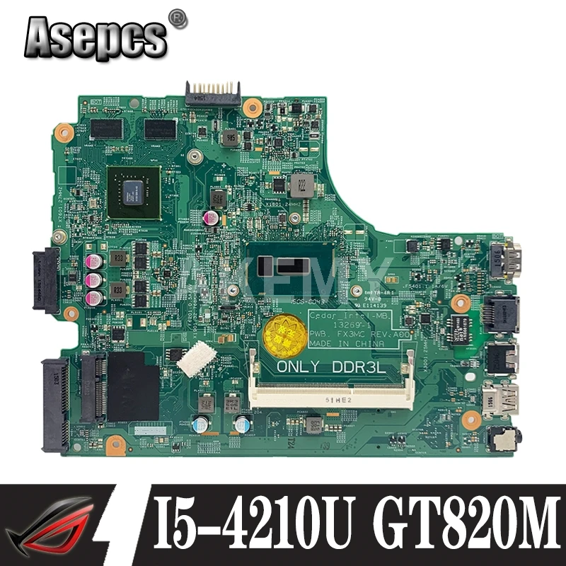 13269-1 For DELL inspiron 3542 3442 5749 материнская плата PWB FX3MC REV A00 I5-4210U GT820M PM | Компьютеры и офис