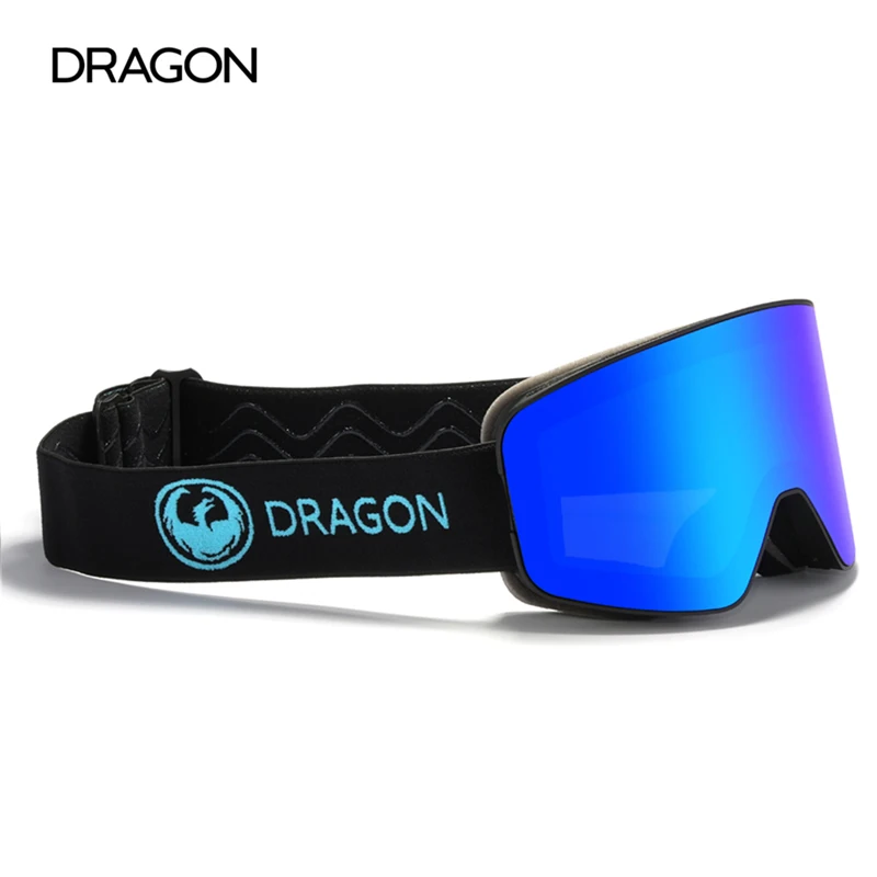 Брендовые зимние очки для сноуборда Dragon солнцезащитные с противотуманным