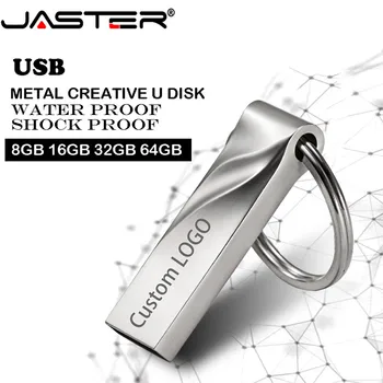 

JASTER Custom LOGO USB 2.0 metal wave whistle model usb flash drive 4GB 8GB 16GB 32GB 64GB 128GB pendrive (over 10PCS free LOGO)
