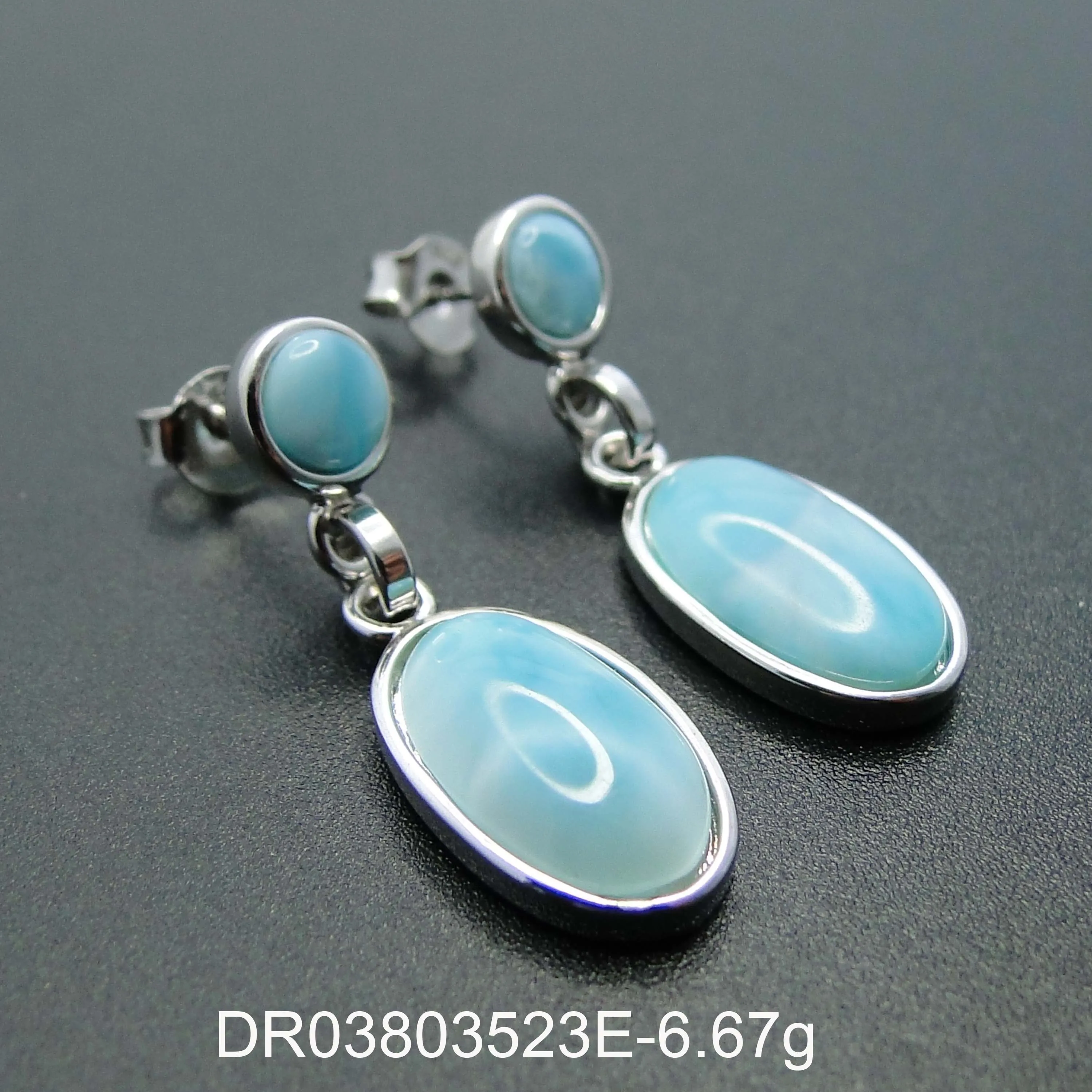 Натуральные Серьги Larimar, тонкая бижутерия; серьги-подвески, 925 пробы, серебряные ювелирные изделия, серебряные серьги для женщин