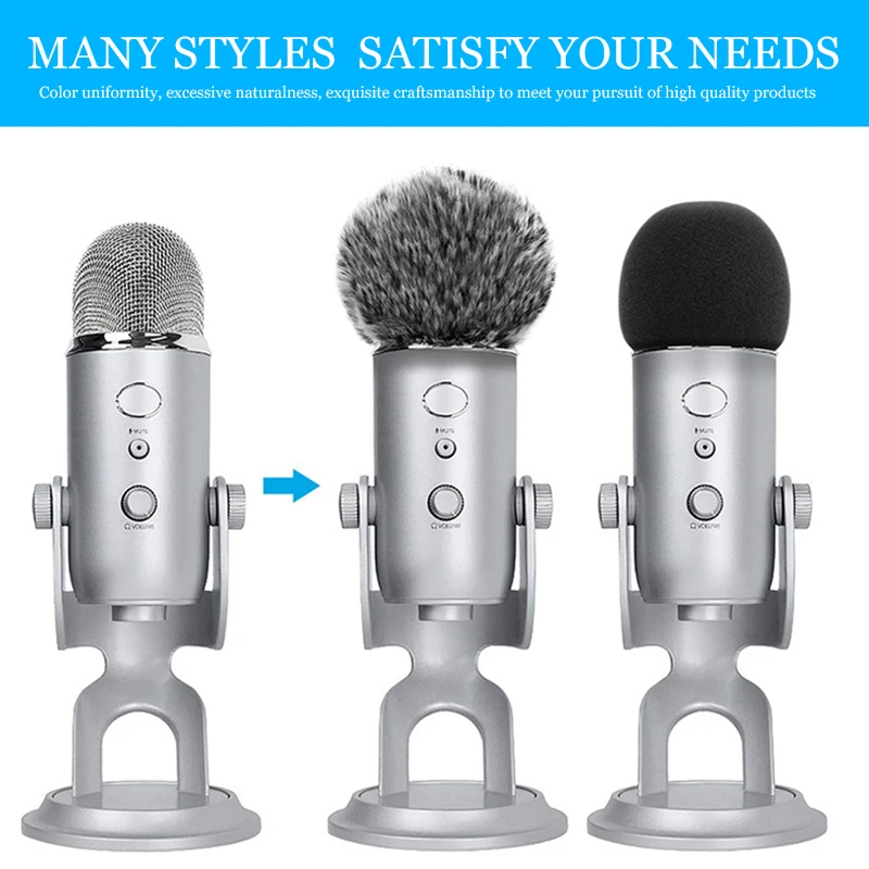 Чехол для микрофона уменьшает шум ветра Blue yeti Pro пушистый и удобный чехол