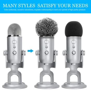 

Microphone Cover Reduces Wind Noise for Blue yeti Pro Furry and comfortable mic cover case for public speaking singing interview