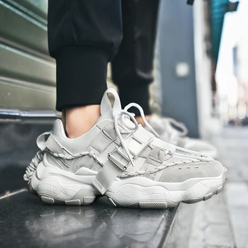 

Men Casual Shoes Suede Leather Fashion Men Shoes Buckle Design Chunky Sneakers Men Tenis Masculino Dad Shoes Chaussure Homme
