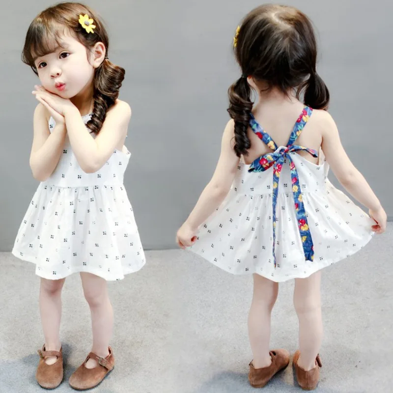 COOTELILI Cute Flower Vest Dresses Kids Girls Party Princess Daughter Dresses Baby Girls Dress Children Clothing 90-120cm (2)