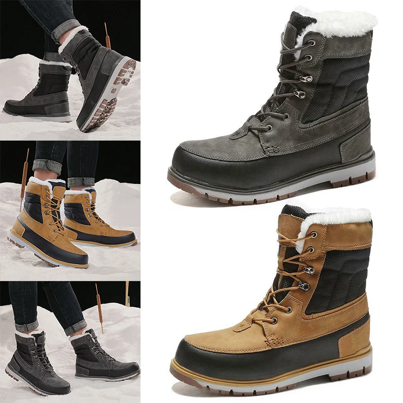 Winter Snow Boots For Men Waterproof Leather Boots Shoes Lace-up Wear-resistant Snow Shoes 2019 New Men Shoes Zapatillas Hombre Winter Snow Boots For Men Waterproof Leather Boots Shoes Lace-up Wear-resistant Snow Shoes 2019 New Men Shoes Zapatillas Hombre