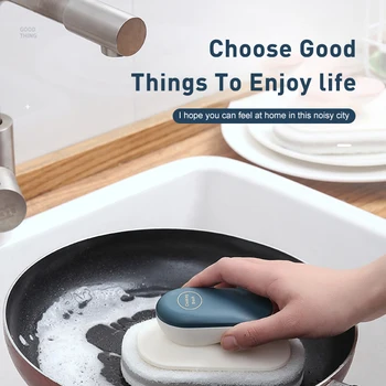 

1PC Multifunctional Cleaning Handle Brush Sponge Cleaning Countertop Brush For Kitchen And Bathroom Cleaning Brush And Pot Brush