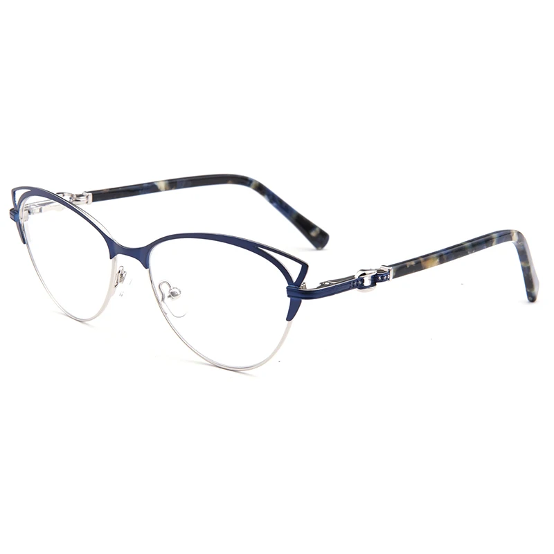Металлический кошачий глаз, женские очки, оправа, оптическая близорукость, очки по рецепту, оправа, весенние петли, оптические очки, оправа, очки класса