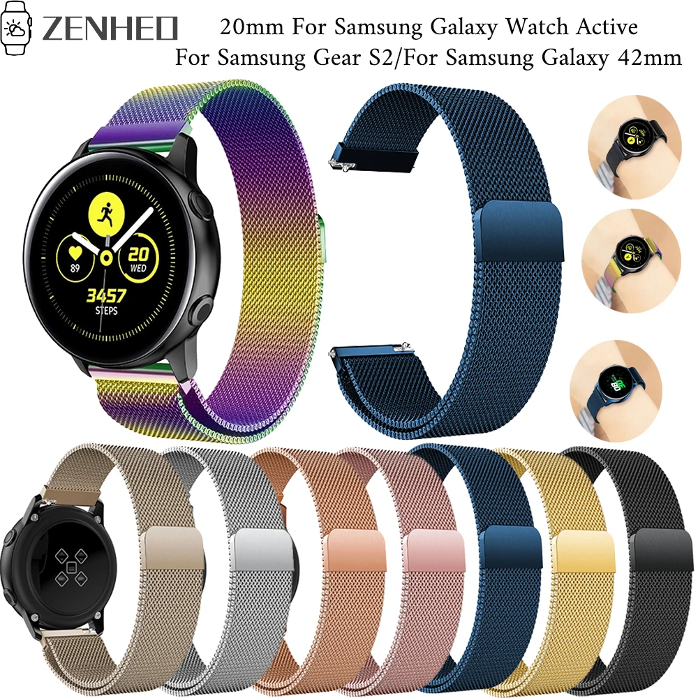 20 мм браслет для samsung Galaxy Watch активный смарт-ремешок для samsung gear S2 браслет Аксессуары для samsung Galaxy 42 м