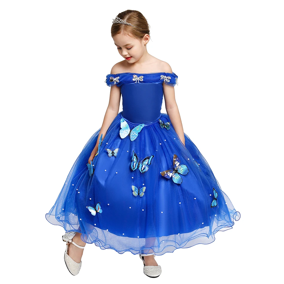 MUABABY Girl Elsa And Anna Fall Princess Coronation Dress Kids 4 H2af32f733da34b5a939203f9e6a9e848o