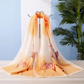 

NEW women rhinestone chiffon solid color muslim head scarf shawls and wraps pashmina White