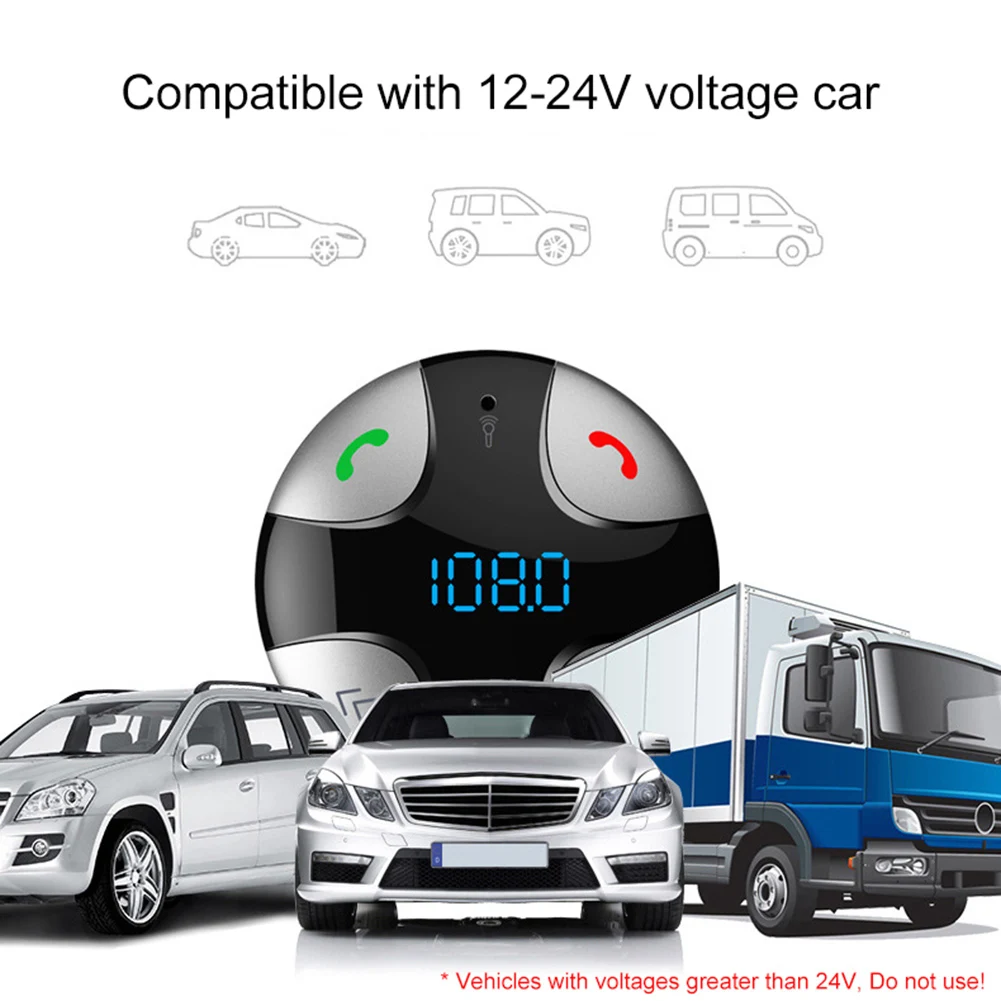 Bluetooth Автомобильный MP3 плеер с громкой связью автомобильный Автомобильный с линией Bluetooth комплект громкой связи fm-радио MP3 аудио плеер двойное USB зарядное устройство