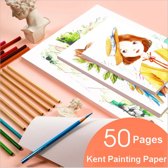 Kent Paper Drafting Paper Bleed Resistant Pencil 50 Sheets Painting Craft  (A3 Si