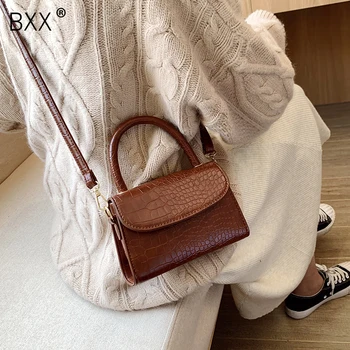 

[BXX] Crocodile Pattern PU Leather Shoulder Bags For Women 2020 Vintage Quality Handbags Lady Designer Totes Female Bag HI986