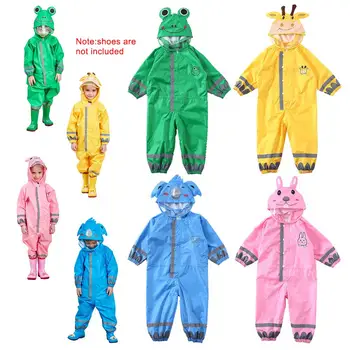 

1PCS Rainwear Kids Cartoon Animal Style Waterproof Raincoat For Children Rain Pants Rainsuit Student Poncho