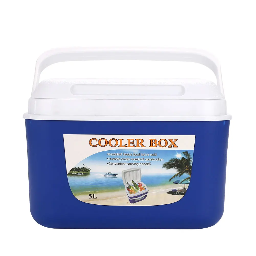 Коробка для холодного хранения портативная практичная 5L Pe пластиковая одежда защита для пикника на открытом воздухе Осенняя изолированная сумка - Цвет: Blue