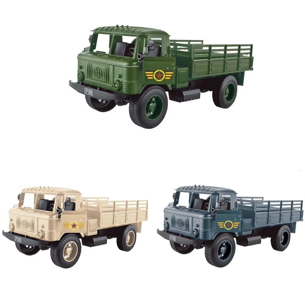 

Hot sale 1:20 Soviet Muse military truck alloy model,simulation die-cast metal sound and light pull back car model,free shipping